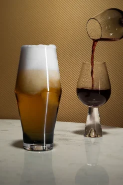 Wine Glasses^Tom Dixon Tank wine glass 2-pack, black Transparent