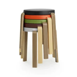 Outlet Normann Copenhagen Tap stool, black-oak BrownBlack
