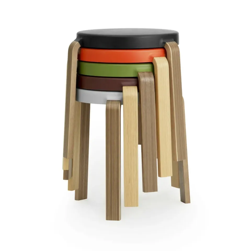 Outlet Normann Copenhagen Tap stool, black-oak BrownBlack