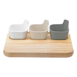 Trays^RIG-TIG TAPAS serving set, White-beige-grey BeigeBlueGreyWhite