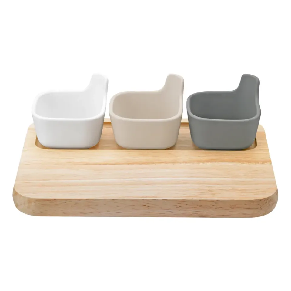 Trays^RIG-TIG TAPAS serving set, White-beige-grey BeigeBlueGreyWhite