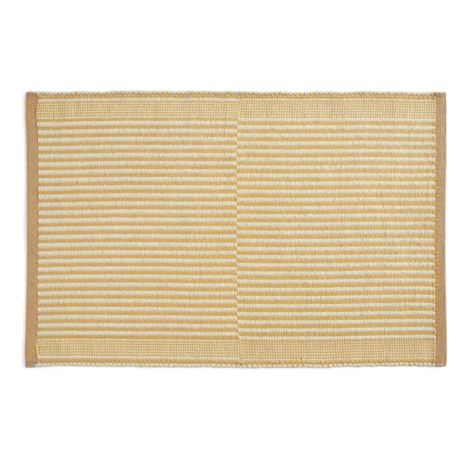 Jute & Natural Fibre Rugs|Door Mats^HAY Tapis doormat 60x95 cm, Off white-lavender Yellow