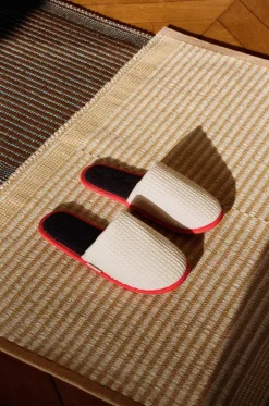 Jute & Natural Fibre Rugs|Door Mats^HAY Tapis doormat 60x95 cm, Off white-lavender Yellow