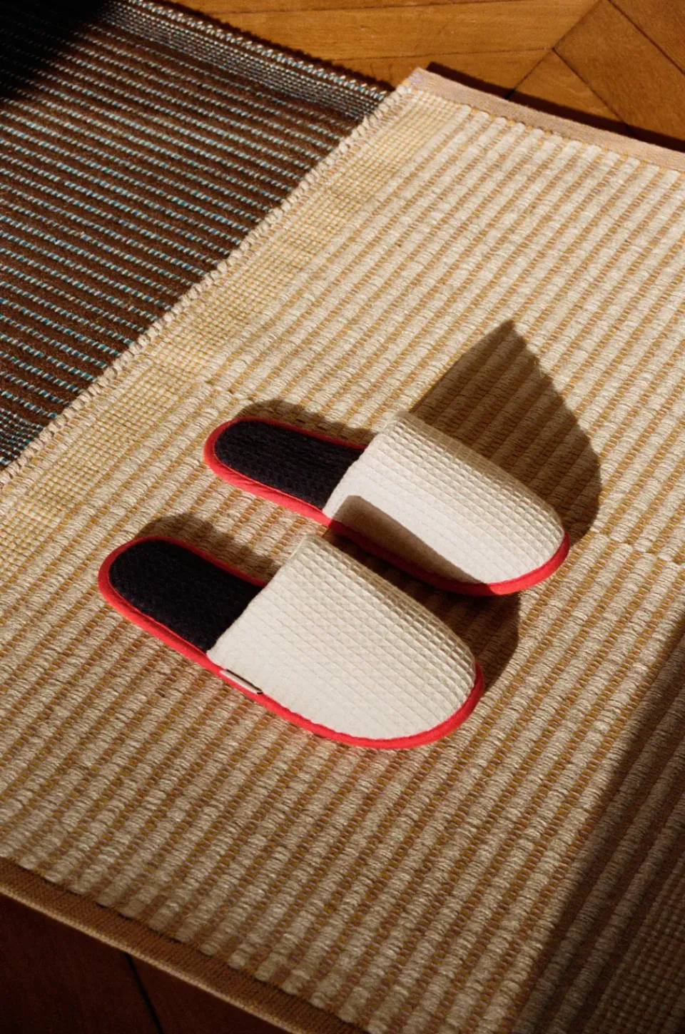 Jute & Natural Fibre Rugs|Door Mats^HAY Tapis doormat 60x95 cm, Off white-lavender Yellow