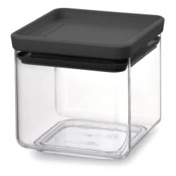 Best Brabantia TASTY+ square storage jar 0.7 L, Dark Grey