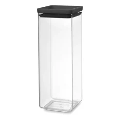 Storage Jars^Brabantia TASTY+ square storage jar 2.5 L, Dark Grey