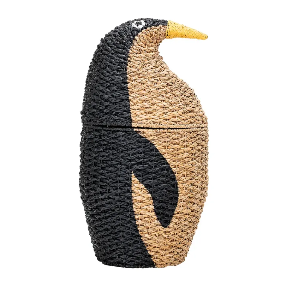 Storage For The Kids Room^Bloomingville Tazia storage basket with lid Ø37x69 cm, Black