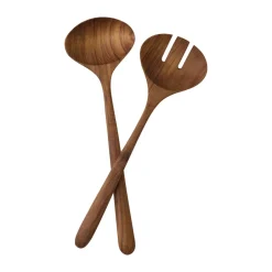 Discount Tell Me More Teak salad servers 2 pieces, Brown