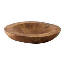 Salad Bowls^Tell Me More Teak serving bowl, Large, Ø40 cm Brown