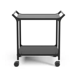 Serving Trolleys^Swedese Teatime serving trolley, Ash glazed Black