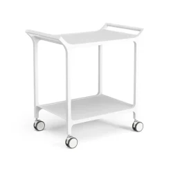 Serving Trolleys^Swedese Teatime serving trolley, Ash glazed White