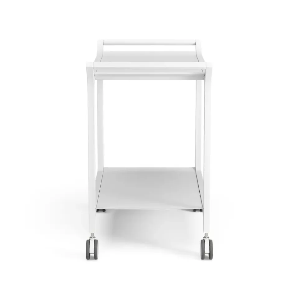 Serving Trolleys^Swedese Teatime serving trolley, Ash glazed White