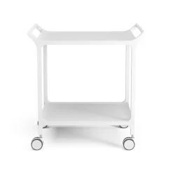 Serving Trolleys^Swedese Teatime serving trolley, Ash glazed White