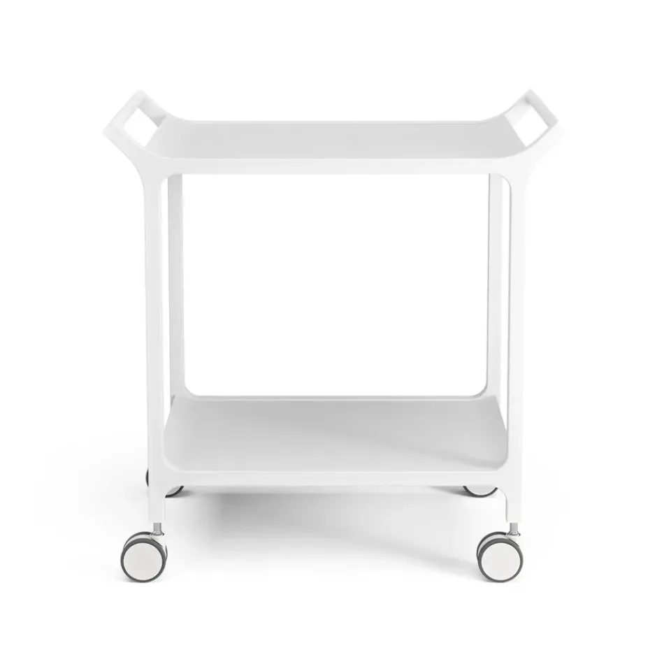 Serving Trolleys^Swedese Teatime serving trolley, Ash glazed White