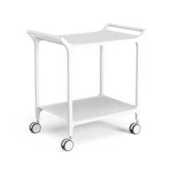 Serving Trolleys^Swedese Teatime serving trolley, Ash glazed White