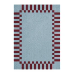 Online Layered Teklan frame wool rug, Mulberry sky, 180x270 cm BlueRed