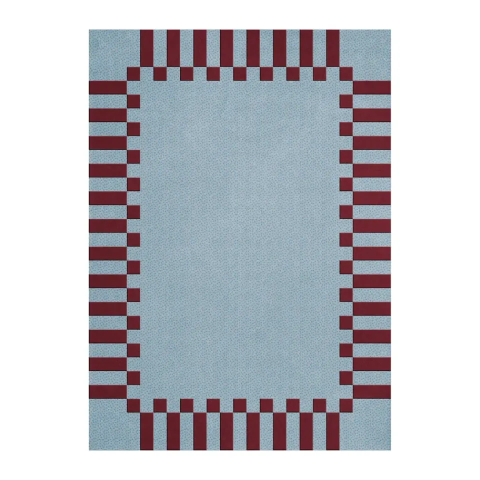Online Layered Teklan frame wool rug, Mulberry sky, 180x270 cm BlueRed