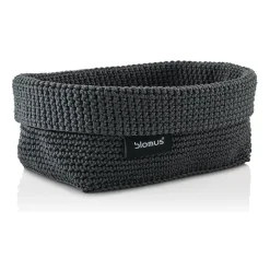 Storage Baskets^Blomus Tela textile basket L 12x20 cm, Anthracite Grey
