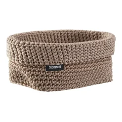 Blomus Tela textile basket L 12x20 cm, Bark Brown