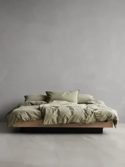 Online Tell Me More duvet cover cotton, Olive, 220x220 cm Green