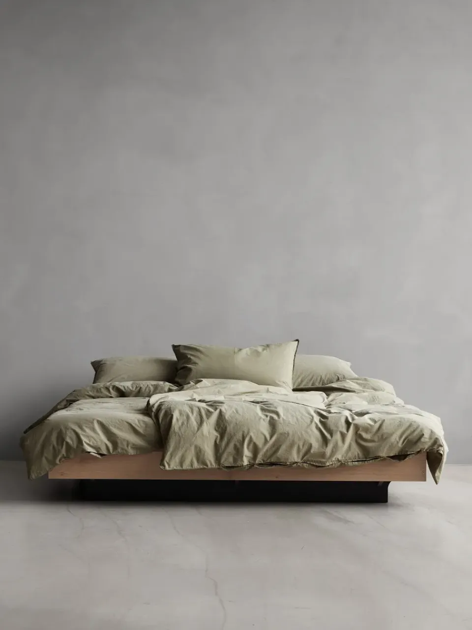 Online Tell Me More duvet cover cotton, Olive, 220x220 cm Green