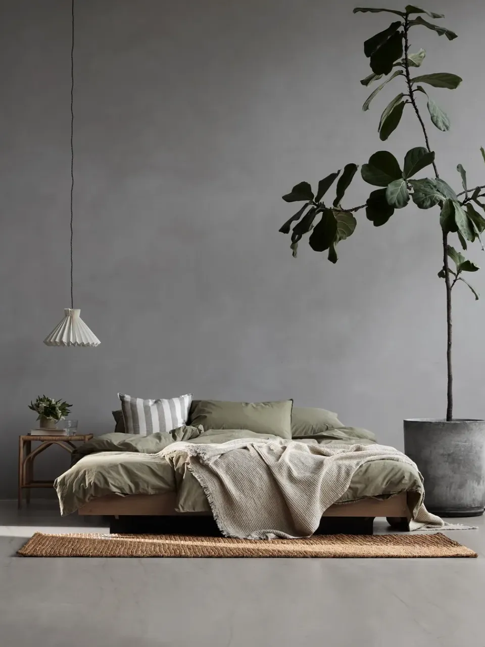 Online Tell Me More duvet cover cotton, Olive, 220x220 cm Green