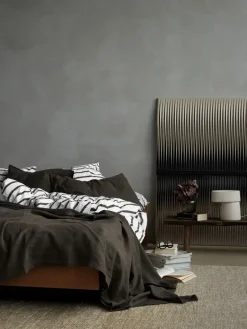 Duvet Covers^Tell Me More striped duvet cover cotton, Taupe, 150x200 cm WhiteBrown