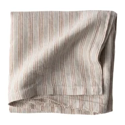 Sale Tell Me More tablecloth 145x145 cm, Hazelnut stripe BrownBeige