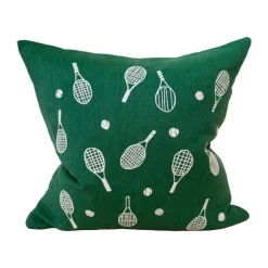 Cushion Covers^Fine Little Day Tennis racket cushion cover 48x48 cm, Green
