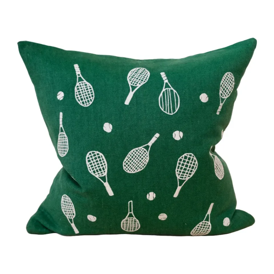 Cushion Covers^Fine Little Day Tennis racket cushion cover 48x48 cm, Green