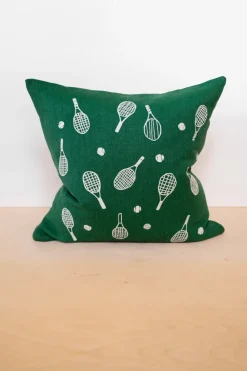 Cushion Covers^Fine Little Day Tennis racket cushion cover 48x48 cm, Green