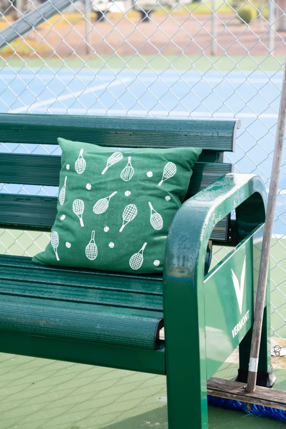 Cushion Covers^Fine Little Day Tennis racket cushion cover 48x48 cm, Green