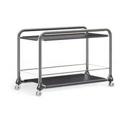 Sale Lammhults Tension trolley, Chrome-graphite texture GreySilver-coloured
