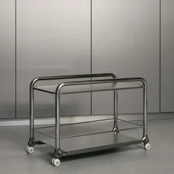 Sale Lammhults Tension trolley, Chrome-graphite texture GreySilver-coloured