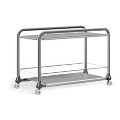 Serving Trolleys^Lammhults Tension trolley, Chrome-stainless steel Silver-coloured