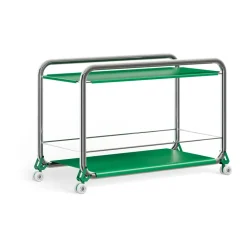 Serving Trolleys^Lammhults Tension trolley, Krom-green GreenSilver-coloured
