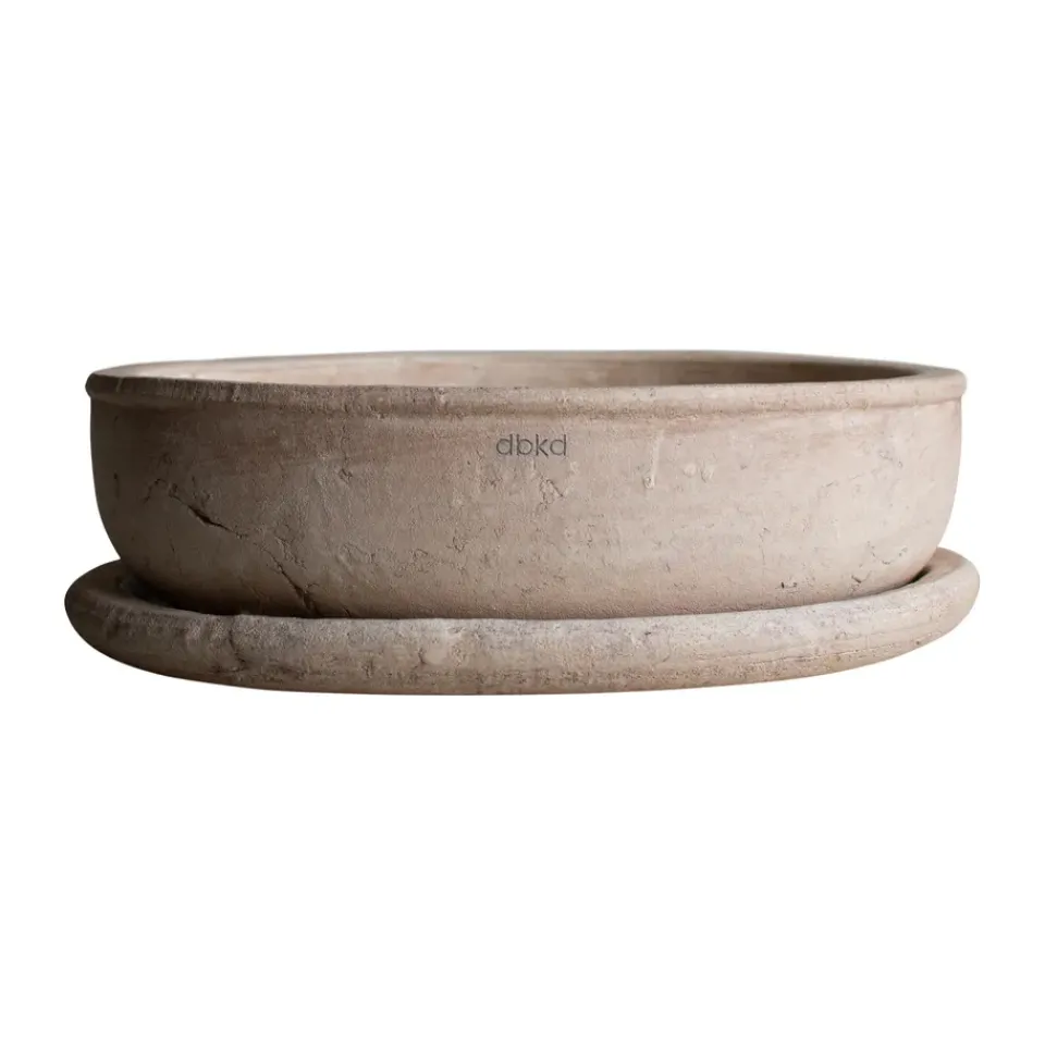 Sale DBKD Terra bowl planter, Sand, Ø30x10.5 cm Beige