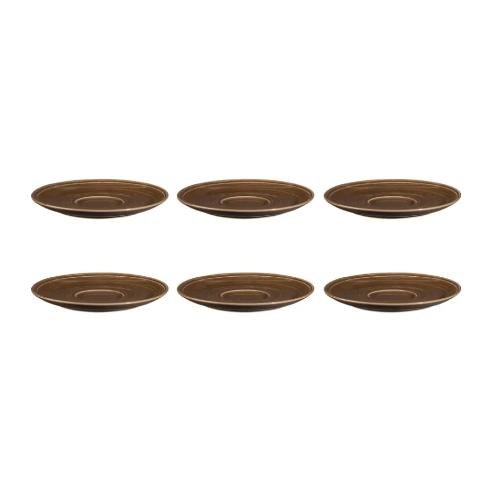 Tea & Coffee Saucers^Seltmann Weiden Terra coffee saucer Ø16.1 cm 6-pack, Earth Brown