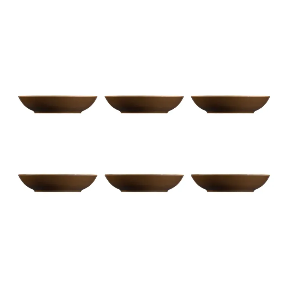 Clearance Seltmann Weiden Terra deep plate Ø21.2 cm 6-pack, Earth Brown