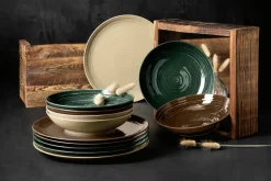 Clearance Seltmann Weiden Terra deep plate Ø21.2 cm 6-pack, Earth Brown