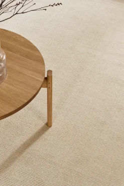 Scandi Living Terrain wool rug natural , 200x300 cm White