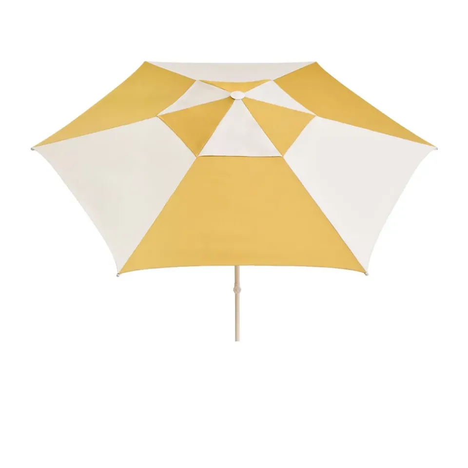 Hot HAY Terrazza Hexagon parasol, Off white-ochre Multi