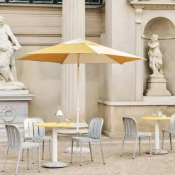 Hot HAY Terrazza Hexagon parasol, Off white-ochre Multi
