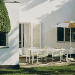 Hot HAY Terrazza Hexagon parasol, Off white-ochre Multi