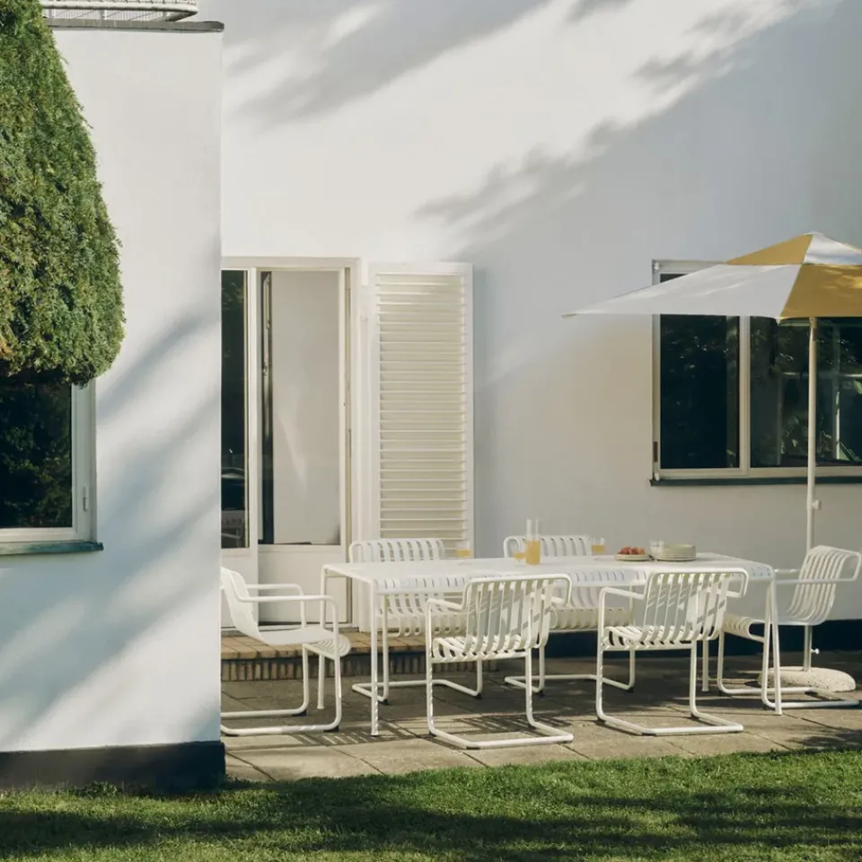 Hot HAY Terrazza Hexagon parasol, Off white-ochre Multi