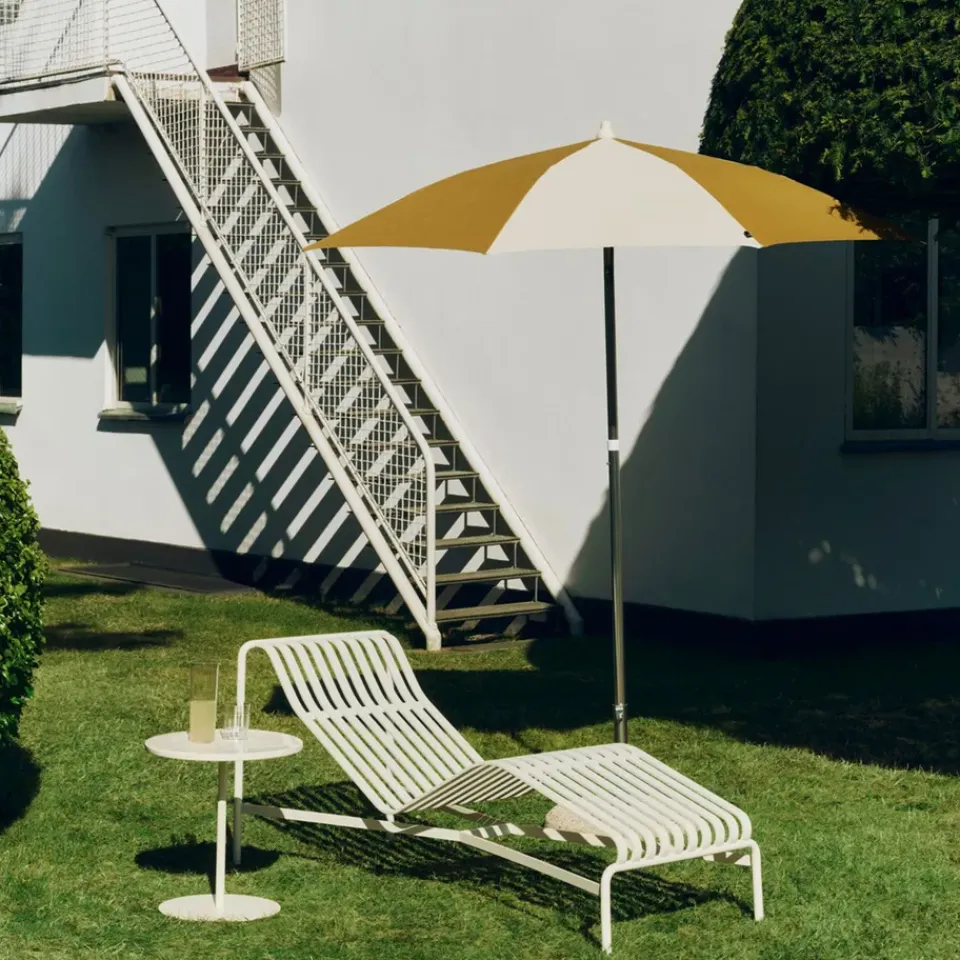 Hot HAY Terrazza Octagon parasol, Off white-ochre Multi