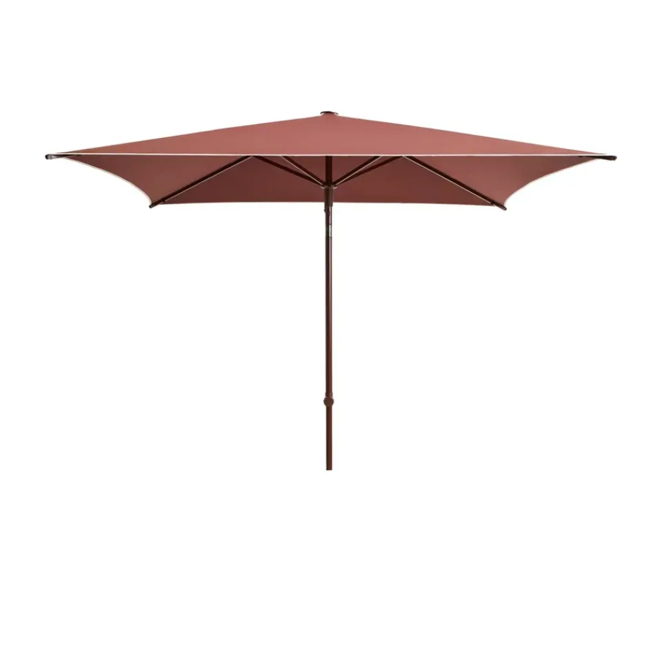 Sun Protection^HAY Terrazza Square parasol, Off white-burgundy Multi