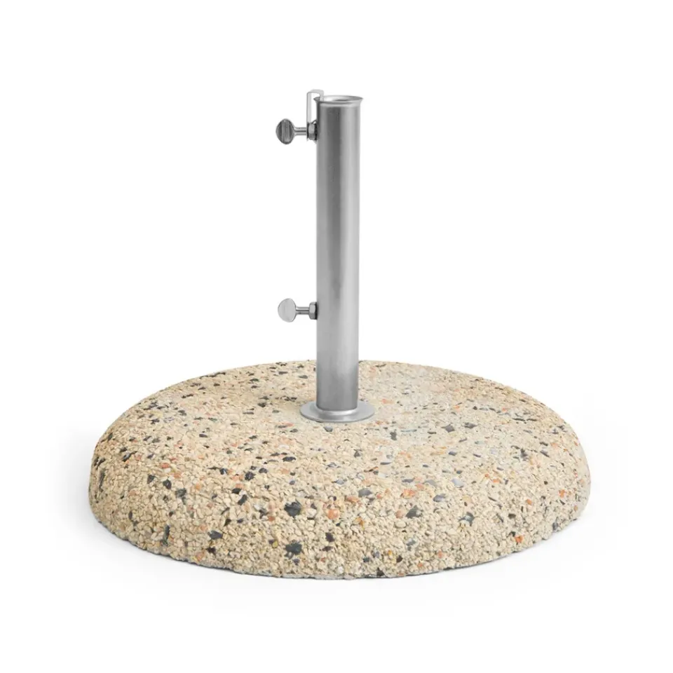 Sun Protection^HAY Terrazza umbrella base, Concrete stone, 35 kg Grey