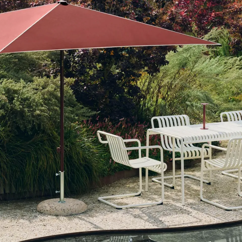 Sun Protection^HAY Terrazza umbrella base, Concrete stone, 35 kg Grey
