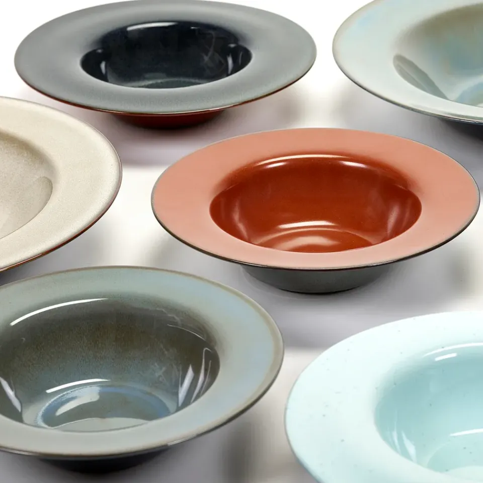 Outlet Serax Terres de Rêves deep plate 21.3 cm, Dark -rust Blue